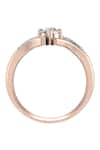 Buy_Divine Solitaires_Rose Gold Diamond 18kt Round Cut Embellished Ring _Online_at_Aza_Fashions