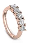 Divine Solitaires_Rose Gold Diamond 18kt Round Cut Encrusted Ring _Online_at_Aza_Fashions