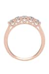 Buy_Divine Solitaires_Rose Gold Diamond 18kt Round Cut Encrusted Ring _Online_at_Aza_Fashions