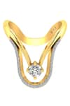 Shop_Divine Solitaires_Yellow Diamond 18kt Gold Encrusted Ring _at_Aza_Fashions