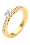 Buy_Divine Solitaires_Yellow Diamond 18kt Gold Studded Ring _at_Aza_Fashions