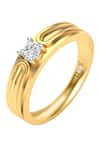 Buy_Divine Solitaires_Yellow Diamond 18kt Gold Round Cut Ring _at_Aza_Fashions