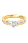 Shop_Divine Solitaires_Yellow Diamond 18kt Round Cut Embellished Ring _at_Aza_Fashions