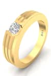 Buy_Divine Solitaires_Yellow Diamond 18kt Gold Embellished Ring _at_Aza_Fashions