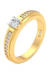 Buy_Divine Solitaires_Yellow Diamond Round Cut Ring _at_Aza_Fashions