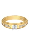 Shop_Divine Solitaires_Yellow Diamond Round Cut Ring _at_Aza_Fashions