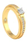 Divine Solitaires_Yellow Diamond Round Cut Ring _Online_at_Aza_Fashions