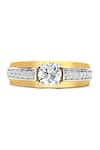 Shop_Divine Solitaires_Yellow Diamond 18kt Gold Ring _at_Aza_Fashions