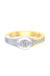 Shop_Divine Solitaires_Yellow Diamond 18kt Gold Encrusted Ring _at_Aza_Fashions