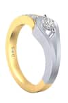 Divine Solitaires_Yellow Diamond 18kt Gold Encrusted Ring _Online_at_Aza_Fashions