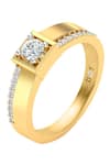 Buy_Divine Solitaires_Yellow Diamond 18kt Gold Studded Ring _at_Aza_Fashions