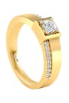 Divine Solitaires_Yellow Diamond 18kt Gold Studded Ring _Online_at_Aza_Fashions