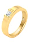 Buy_Divine Solitaires_Yellow Diamond 18kt Gold Studded Ring _at_Aza_Fashions