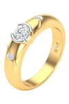 Buy_Divine Solitaires_Yellow Diamond 18kt Gold Round Cut Studded Ring _at_Aza_Fashions