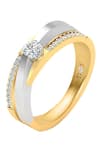 Buy_Divine Solitaires_Yellow Diamond 18kt Gold Round Cut Ring _at_Aza_Fashions