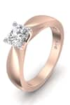 Buy_Divine Solitaires_Rose Gold Diamond 18kt Ring _at_Aza_Fashions