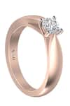 Divine Solitaires_Rose Gold Diamond 18kt Ring _Online_at_Aza_Fashions