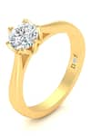 Buy_Divine Solitaires_Yellow Diamond 18kt Gold Embellished Ring _at_Aza_Fashions