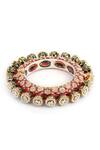 Buy_Ruby Raang_Multi Color Kundan Meenakari Work And Pearl Embellished Bangles - Set Of 2 _Online_at_Aza_Fashions