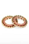 Shop_Ruby Raang_Multi Color Kundan Meenakari Work And Pearl Embellished Bangles - Set Of 2 _Online_at_Aza_Fashions