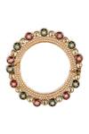 Ruby Raang_Multi Color Pearls Meenakari Work Embellished Bangles - Set Of 2 _Online_at_Aza_Fashions