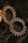 Shop_Ruby Raang_Multi Color Pearls And Meenakari Work Bangles- Set Of 2 _at_Aza_Fashions