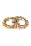 Shop_Ruby Raang_Multi Color Pearls And Meenakari Work Bangles- Set Of 2 _Online_at_Aza_Fashions