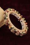 Shop_Ruby Raang_Multi Color Kundan Meenakari Work Pearl And Embellished Bangle - Single Pc _at_Aza_Fashions