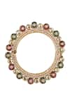 Ruby Raang_Multi Color Kundan Meenakari Work Pearl And Embellished Bangle - Single Pc _Online_at_Aza_Fashions