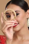 Buy_Ruby Raang_White Pearls Handcrafted Studded Bangle - Single Pc _at_Aza_Fashions