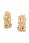 Ruby Raang_White Pearl Cluster Embellished Earrings _Online_at_Aza_Fashions