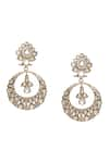 Buy_Ruby Raang_Gold Plated Kundan Noor Chand Earrings _Online_at_Aza_Fashions