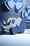 Buy_Immri_Blue Floral Applique Elephant Shaped Batua Bag _at_Aza_Fashions