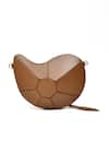 Shop_Immri_Brown Hand Embroidery Mango Shaped Kerry Two Tone Bag _Online_at_Aza_Fashions