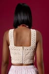 Shop_AMKA_Ivory Crochet Stripe Square Alfalfa Top _at_Aza_Fashions