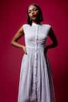 Buy_Amka_Blue Cotton Bandeau Neck Chicory Organic Shirt Dress _Online_at_Aza_Fashions