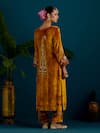 Buy_Anantaa by Roohi_Yellow Kurta And Pant Viscose Velvet Embroidered Sequins Floral Resham Set _Online