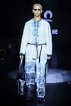 Rahul Singh_White Linen Shibori Tie Dye Pattern Shirt And Trouser Set _Online_at_Aza_Fashions