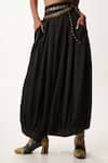 Buy_AK-OK_Black 100 Gsm Silk Satin Solid Long Skirt _Online_at_Aza_Fashions