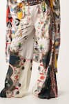 Shop_AK-OK_White 100 Gsm Silk Satin Embellished Abstract Pattern Kaftan Shirt And Trouser Set 