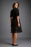 Shop_Deepika Arora_Black Ponte Roma Cut-out Round Hem Dress _at_Aza_Fashions