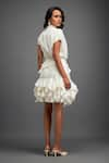 Shop_Deepika Arora_White Rozella Crepe Embellished Applique High Pleated Top With Ruffle Skirt _at_Aza_Fashions