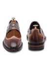 Buy_IVRAH_Brown Patrick Brogue Pattern Derby Shoes 