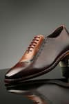 Buy_IVRAH_Brown Peter Leather Derby Shoes _at_Aza_Fashions