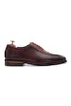 Shop_IVRAH_Brown Peter Leather Derby Shoes _Online_at_Aza_Fashions