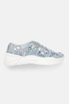 Shop_ZORI WORLD_Blue Embroidered Jodhpur Ayat Zari Sneakers _at_Aza_Fashions