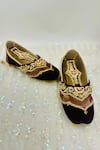 Buy_Rajasthani Stuff_Maroon Embroidery Gulaboo Juttis _at_Aza_Fashions