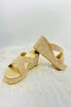 Shop_Rajasthani Stuff_Cream Embroidery Tatra Criss Cross Wedges _at_Aza_Fashions