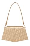 ADISEE_Gold Eve Cord Embossed Handbag _at_Aza_Fashions