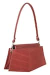 ADISEE_Red Eve Cord Embossed Bag _at_Aza_Fashions